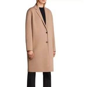 All Saints Women's Anya Wool Coat in Soft Beige!